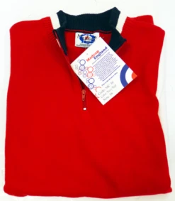 'Hi-Wheel' - Madcap Retro Mod Cycling Top RED/NAVY -Cheap Outfits For Man Store Hi wheel SS Red1 55764.1666957448