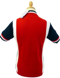 'Hi-Wheel' - Madcap Retro Mod Cycling Top RED/NAVY -Cheap Outfits For Man Store Hi wheel SS Red2 72686.1666957443