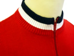 'Hi-Wheel' - Madcap Retro Mod Cycling Top RED/NAVY -Cheap Outfits For Man Store Hi wheel SS Red3 21770.1666957446