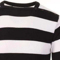 Jones 60s Mod Block Stripe Jumper W -Cheap Outfits For Man Store Jones jumper black white 02 32890.1661338398 1