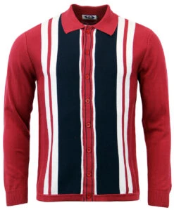 Donovan Retro Mod Polo Cardigan (N) 13 Donovan Retro Mod Polo Cardigan (N) -Cheap Outfits For Man Store Madcap England Donovan Polo Maroon 34229.1661338372 1
