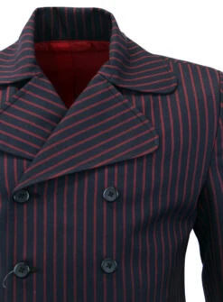 Howl MADCAP Double Breasted Retro Stripe Blazer -Cheap Outfits For Man Store Madcap England Howl Blazer Navy Red2 81502.1661273239