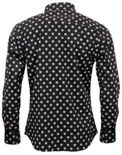 Purple Penny Dot Lane Retro 60s Mod MADCAP Shirt