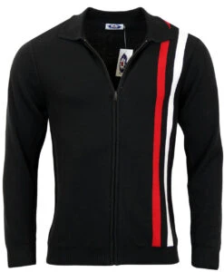 Speedway Mod Stripe Zip Cardigan B -Cheap Outfits For Man Store Madcap England Speedway Black2 97642.1661273997 1