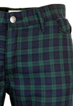 Tartan Trews Retro Mod Trousers BG -Cheap Outfits For Man Store Madcap England Tartan Trew Green22 33035.1661273652 1