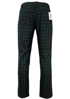 Tartan Trews Retro Mod Trousers BR -Cheap Outfits For Man Store Madcap England Tartan Trew Green41 33380.1661273651 2