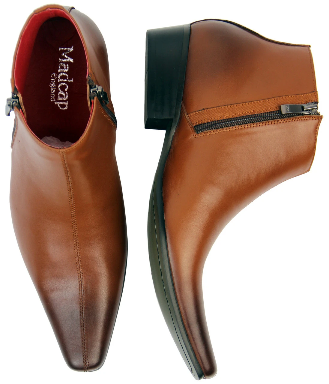 Thunderbolt MADCAP Chisel Toe Chelsea Boots (Br) 3 Thunderbolt MADCAP Chisel Toe Chelsea Boots (Br)
