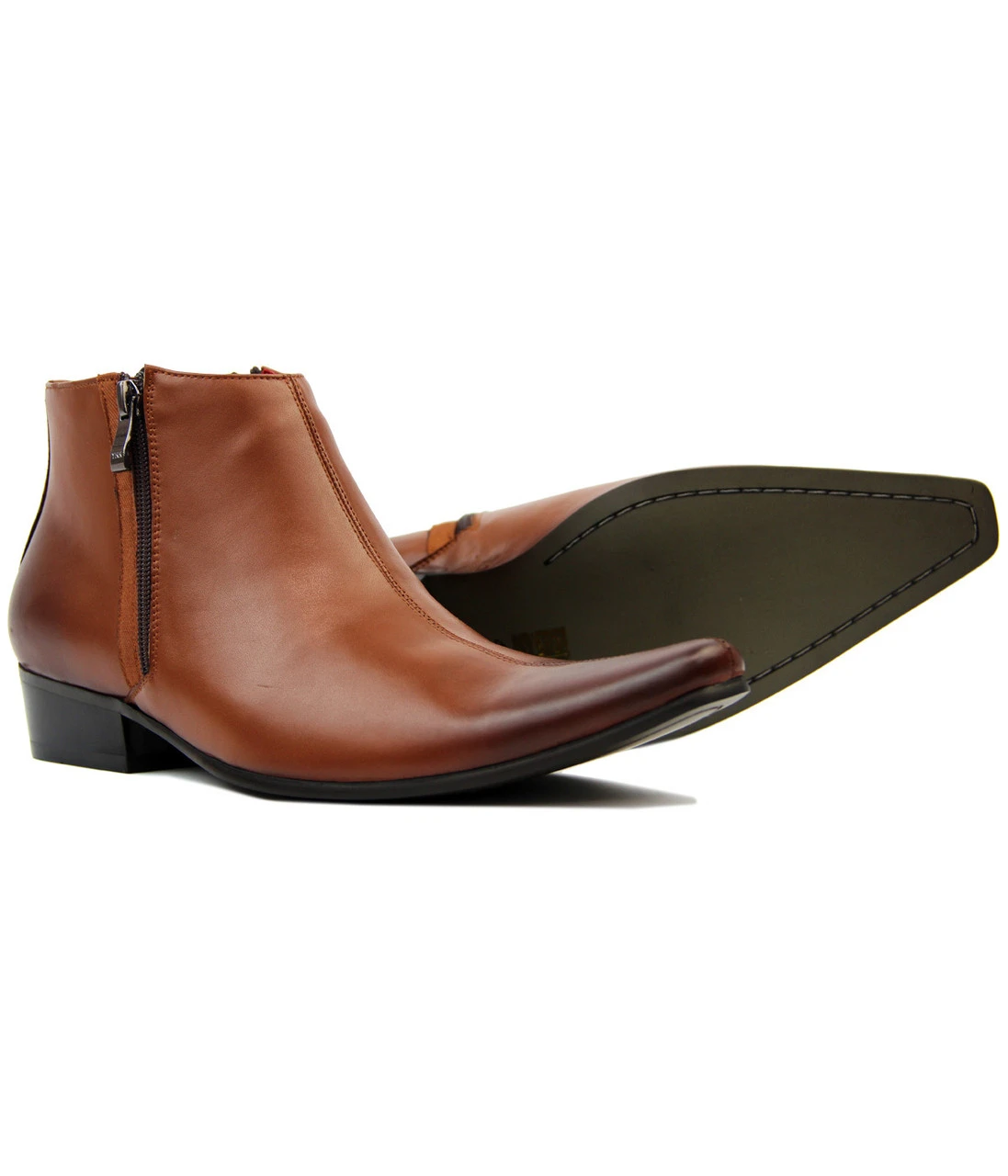 Thunderbolt MADCAP Chisel Toe Chelsea Boots (Br) 5 Thunderbolt MADCAP Chisel Toe Chelsea Boots (Br) - Image 3