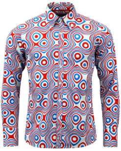 Trip Op Art Mod Big Collar Shirt BR 15 Trip Op Art Mod Big Collar Shirt BR -Cheap Outfits For Man Store Madcap England Trip Op Art WRB 90800.1661271737 2