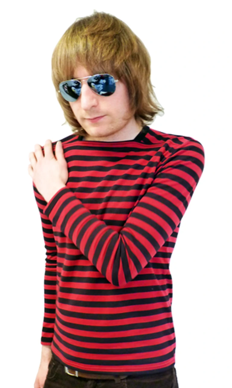 King Bee MADCAP Retro Mod Stripe Atom Neck Tee C 3 King Bee MADCAP Retro Mod Stripe Atom Neck Tee C