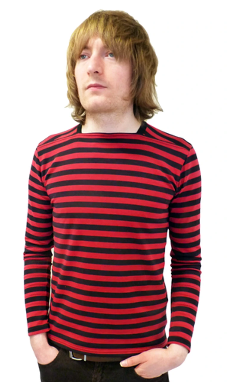 King Bee MADCAP Retro Mod Stripe Atom Neck Tee C 4 King Bee MADCAP Retro Mod Stripe Atom Neck Tee C - Image 2