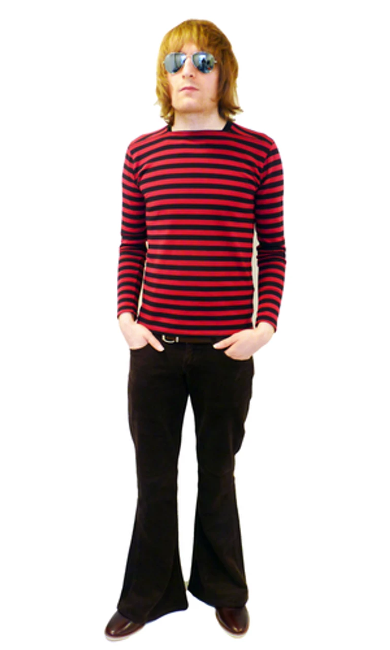 King Bee MADCAP Retro Mod Stripe Atom Neck Tee C 5 King Bee MADCAP Retro Mod Stripe Atom Neck Tee C - Image 3