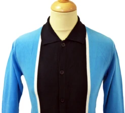'Marriott' - Madcap Mens Retro Mod Polo Cardigan B -Cheap Outfits For Man Store Marriott Polo Blue5 99634.1666957396