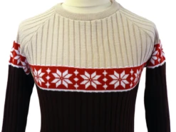 Nordic Winter - MADCAP Retro Snowflake Jumper -Cheap Outfits For Man Store Snowflake Ribbed Christmas Jumper2 77996.1666957348
