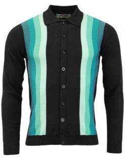 Blake Mod Gradient Polo Cardigan BP -Cheap Outfits For Man Store blake polo cardigan black front 47160.1661269677 2