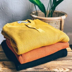 Caine Ribbed Grandad Top (Rosin) -Cheap Outfits For Man Store caine7 29593.1661264073 4