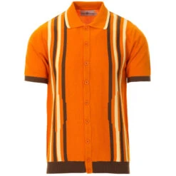 Shockwave Mod Stripe Knit Polo (AB) -Cheap Outfits For Man Store madcaap england shockwave knitted polo dark cheddar 1 99884.1661262007 3