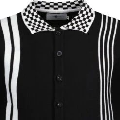 Charlie Ska Check Collar Polo Top B -Cheap Outfits For Man Store madcap charlie polo black detail 45764.1661260312