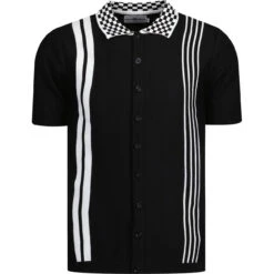 Charlie Mod Check Collar Polo Shirt 16 Charlie Mod Check Collar Polo Shirt -Cheap Outfits For Man Store madcap charlie polo black front 71605.1661260308 1
