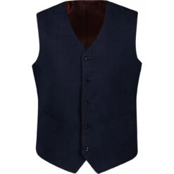 Manero Retro 70s Cord Waistcoat (R) -Cheap Outfits For Man Store madcap cord waistcoat navy front 30995.1661260439 1