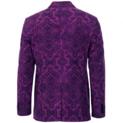 Purple Paisley Rave 60s Cord Blazer -Cheap Outfits For Man Store madcap englamd hendrix cord paisley blazer grape 1 14593.1661263931
