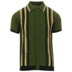 Shockwave Mod Stripe Knit Polo (AG) -Cheap Outfits For Man Store madcap england aftershock polo cardigan green 3 62698.1661264895 2