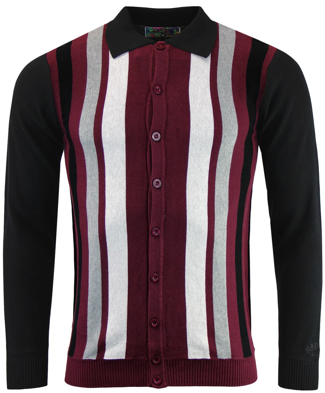 Baltimore Mod Stripe Polo Cardigan 5 Baltimore Mod Stripe Polo Cardigan - Image 3