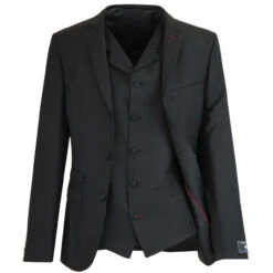 3 Button Mohair Suit Blazer (Black) 12 3 Button Mohair Suit Blazer (Black) -Cheap Outfits For Man Store madcap england black suit 1 04718.1664290970
