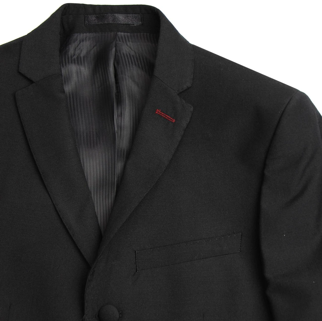 3 Button Mohair Suit Blazer (Black) 5 3 Button Mohair Suit Blazer (Black) - Image 3