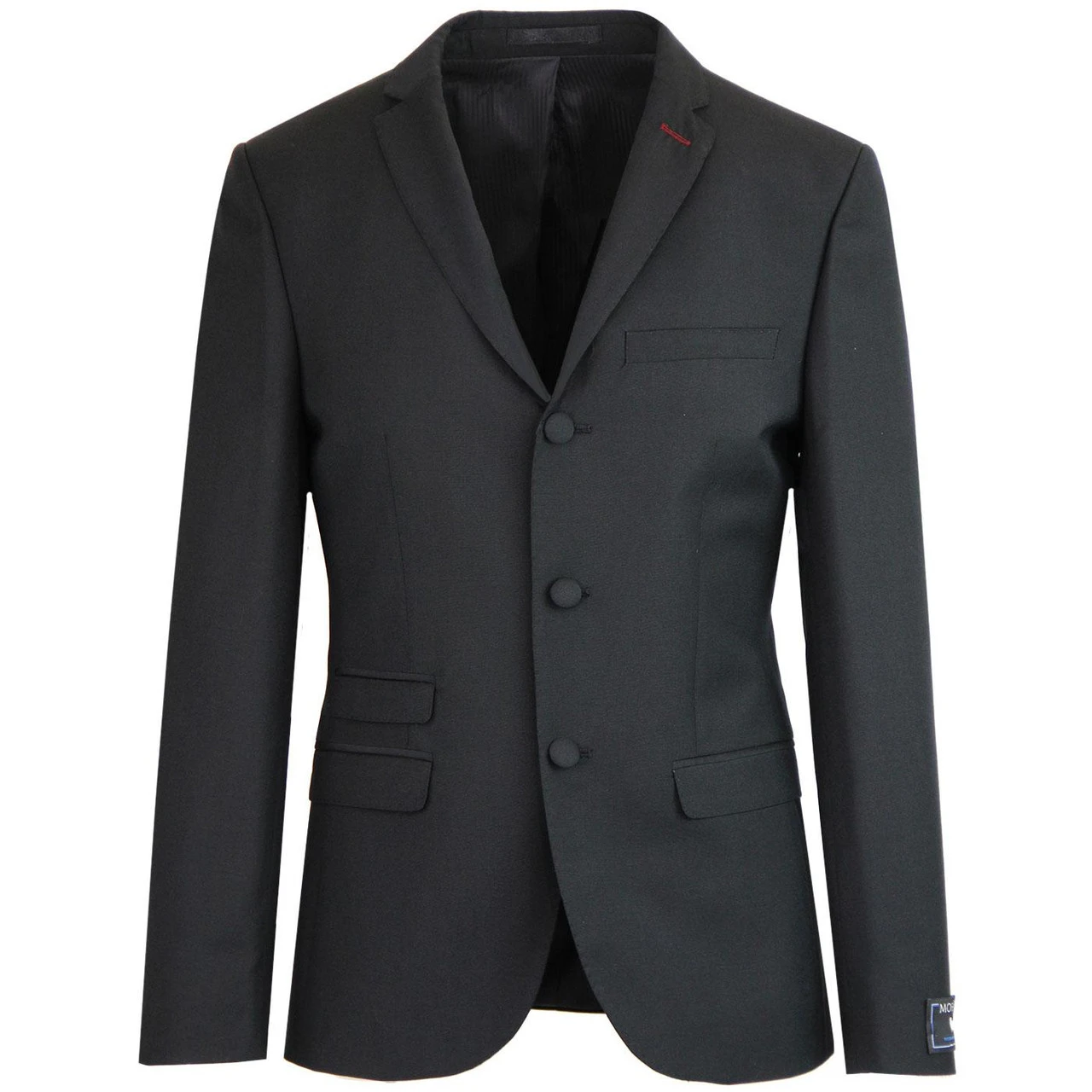 3 Button Mohair Suit Blazer (Black) 3 3 Button Mohair Suit Blazer (Black)