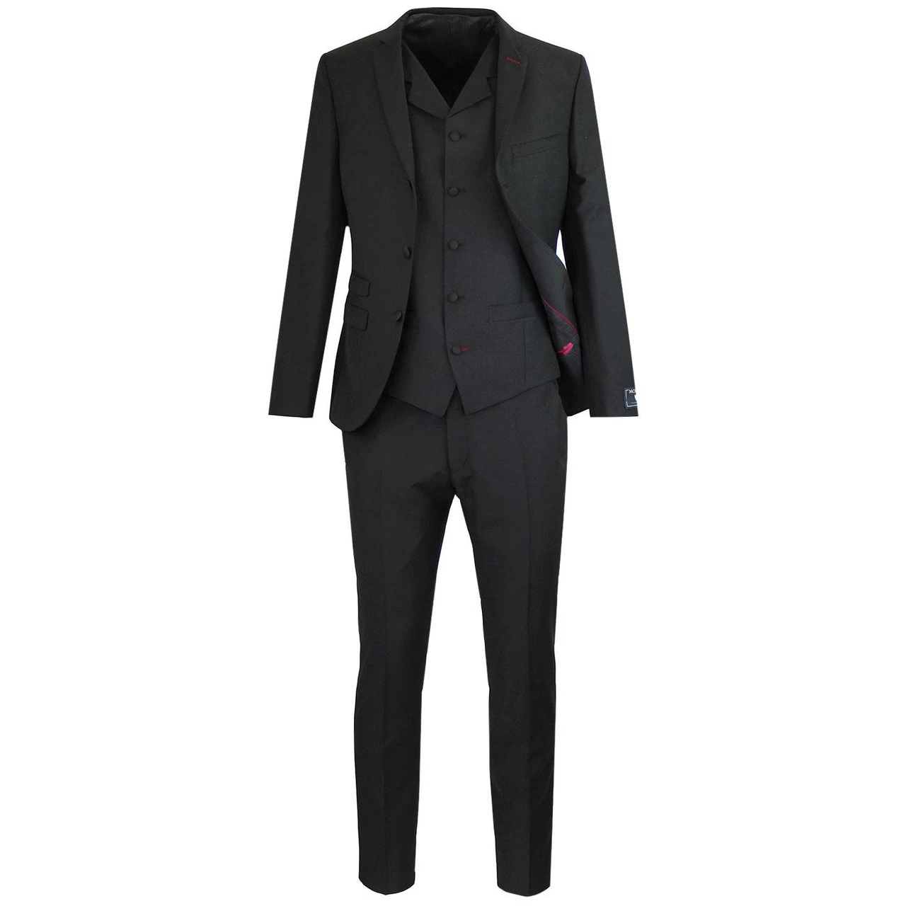 3 Button Mohair Suit Blazer (Black) 6 3 Button Mohair Suit Blazer (Black) - Image 4