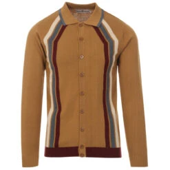 Blast Mod Stripe Polo Cardigan (R) -Cheap Outfits For Man Store madcap england blast polo cardigan fall leaf 4 23233.1661264805 2