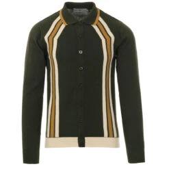 Blast Mod Stripe Polo Cardigan (R) -Cheap Outfits For Man Store madcap england blast polo cardigan rosin 4 03690.1661264791 2