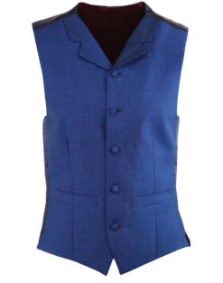 60s Mod Mohair Tonic Waistcoat BLUE -Cheap Outfits For Man Store madcap england blue tonic mohair waistcoat 7 50805.1661267745