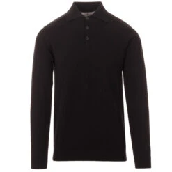 Brando 1960s Mod Knit Polo Top (GB) -Cheap Outfits For Man Store madcap england brando knitted polo black 3 98866.1661262460 8