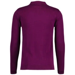 Brando 1960s Mod Knitted Polo DP -Cheap Outfits For Man Store madcap england brando long sleeve knitted polo dark purple 1 52488.1692023378