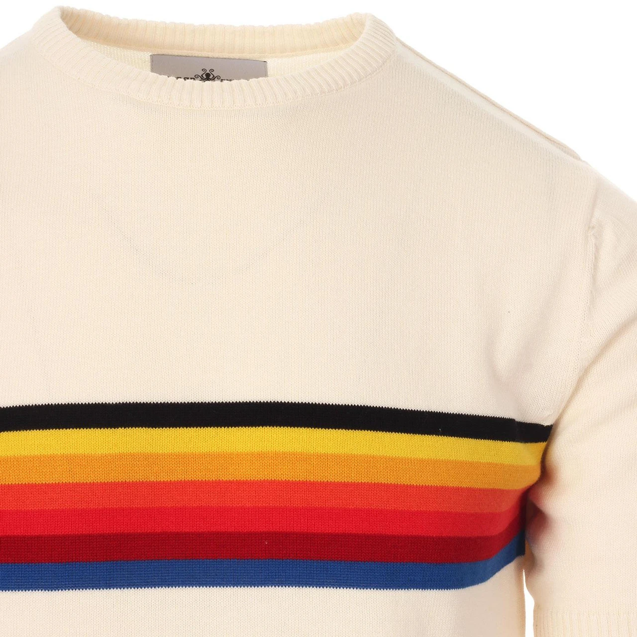 Britpop Rainbow Stripe Knit Tee (E) 7 Britpop Rainbow Stripe Knit Tee (E) - Image 5