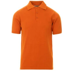 SS Brando 60s Mod Knitted Polo (B) -Cheap Outfits For Man Store madcap england brndo ss polo marmalade 2 28226.1661261839 2
