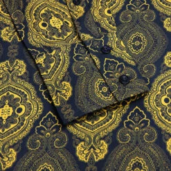 Capo Navy 60s Spear Collar Shirt -Cheap Outfits For Man Store madcap england capo gangster collar baroque paisley shirt navy 1 84063.1661266057