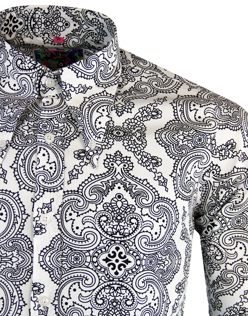 Capo 60s Paisley Spear Collar Shirt 7 Capo 60s Paisley Spear Collar Shirt - Image 5