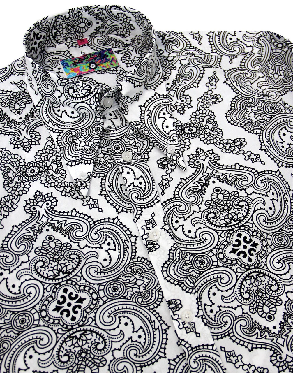 Capo 60s Paisley Spear Collar Shirt 6 Capo 60s Paisley Spear Collar Shirt - Image 4