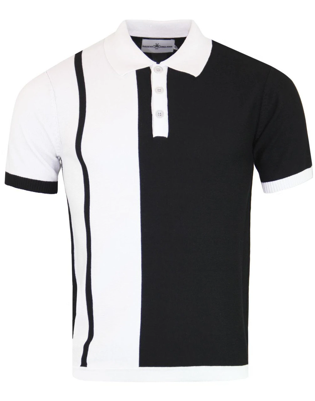 Capone Mod Ska Two Tone Knit Polo 4 Capone Mod Ska Two Tone Knit Polo - Image 2