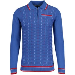 Coltrane Mod Jacquard Knit Polo Z 20 Coltrane Mod Jacquard Knit Polo Z -Cheap Outfits For Man Store madcap england coltrane jacqaurd polo federal blue 3 60019.1683192619 1