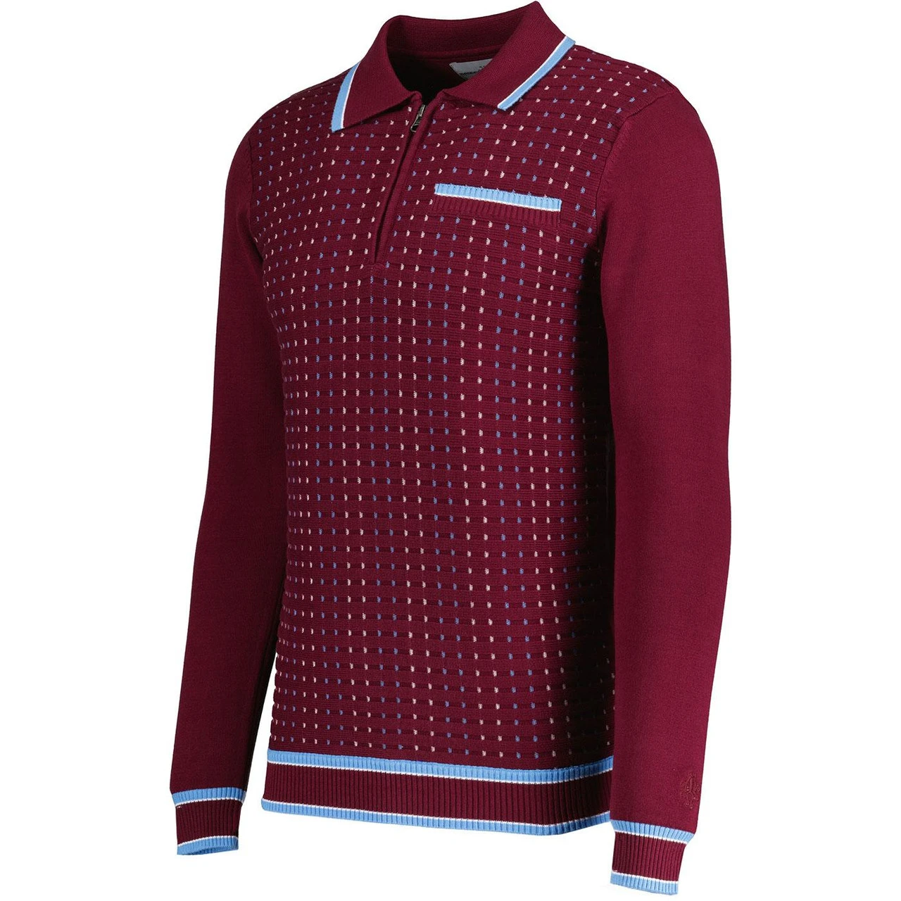 Coltrane Mod Jacquard Knit Polo Z 7 Coltrane Mod Jacquard Knit Polo Z - Image 5