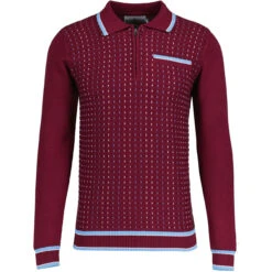 Coltrane Mod Jacquard Knit Polo Z 26 Coltrane Mod Jacquard Knit Polo Z -Cheap Outfits For Man Store madcap england coltrane jacqaurd polo zinfandel 3 65767.1683192081 1