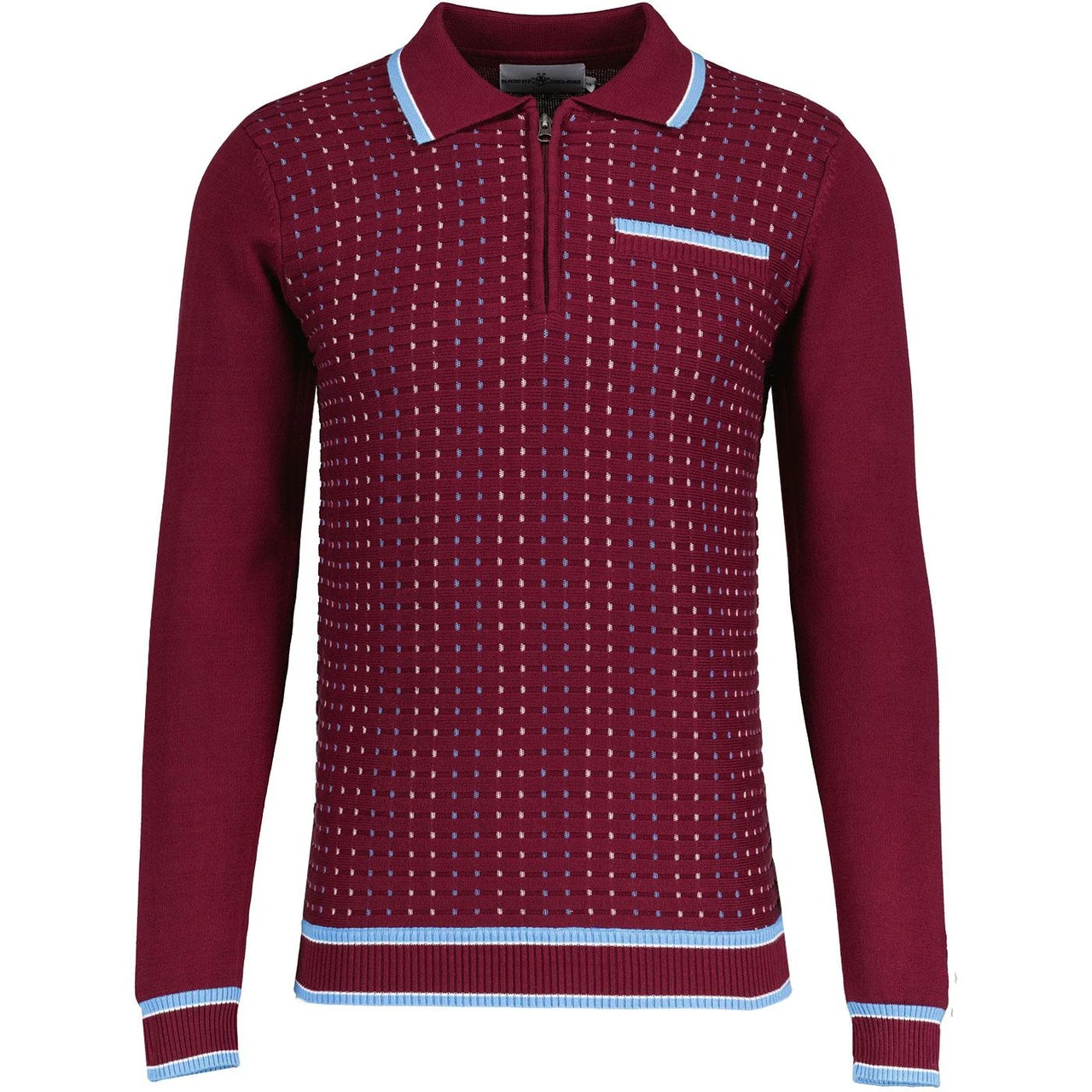 Coltrane Mod Jacquard Knit Polo Z 14 Coltrane Mod Jacquard Knit Polo Z - Image 12