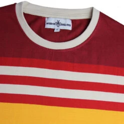 Cosmo Retro 1970s Stripe T-shirt -Cheap Outfits For Man Store madcap england cosmo retro stripe tee russet 2 21836.1661266426 1
