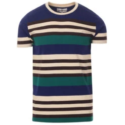 Cosmo Retro 1970s Stripe T-shirt -Cheap Outfits For Man Store madcap england cosmo stripe tee beacon 4 86801.1661261787 1