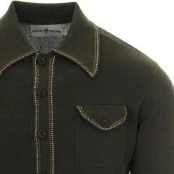 Crawdaddy Micro Dash LS Polo (SG) -Cheap Outfits For Man Store madcap england crawdaddy long sleeve polo rosin 2 54679.1661262402 2