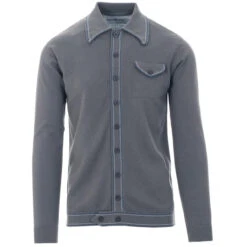 Crawdaddy Micro Dash LS Polo (Navy) -Cheap Outfits For Man Store madcap england crawdaddy long sleeve polo top steel grey 4 38143.1661262444 5